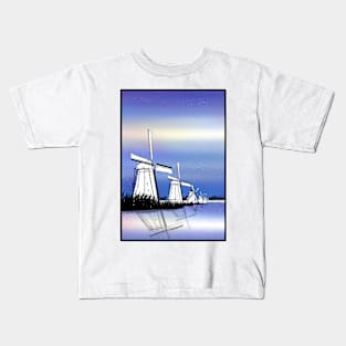 Kinderdijk Windmills Kids T-Shirt